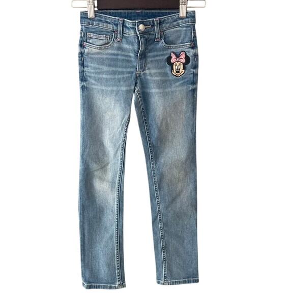 H&M x Disney Minnie Mouse Slim Fit Denim Jeans - 7-8 - Picture 1 of 9